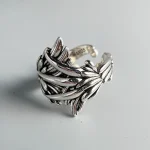 925 Sterling Silver Rings For Women Men Simple Handmade (New)