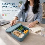 Lunch Box 700ml Silicone Bento Box 3 Compartment Lunch (New)
