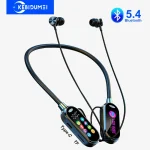 Color Screen Bluetooth 54 Earphones Neckband Headphones Wireless Headsets (New)