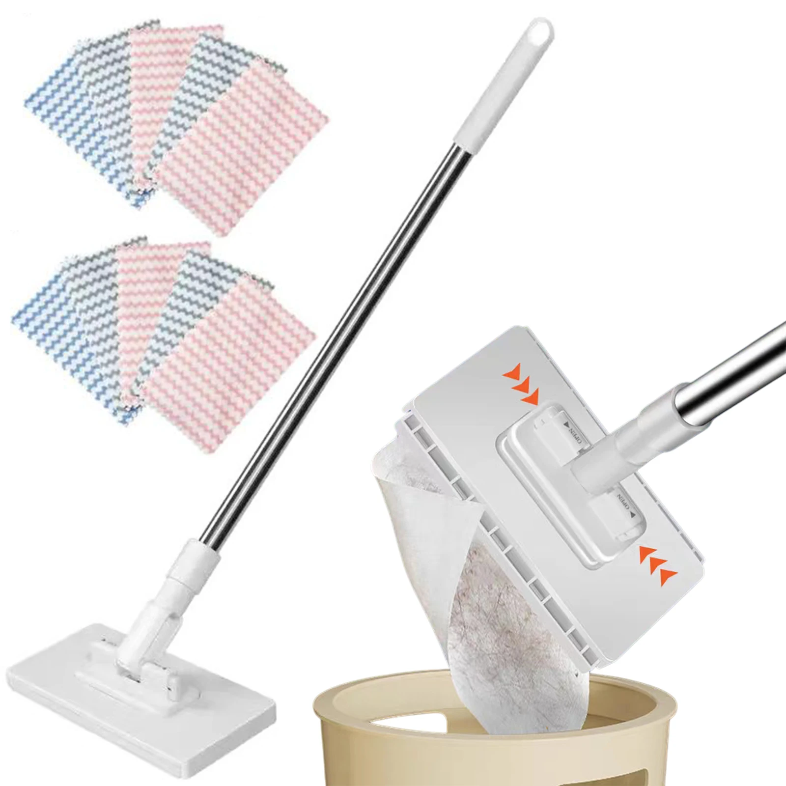 S2dcceb1eedad4d2782d63c651e4dae80E.webp Snap Grip Mini Mop Lazy Mops with OneClick Cloth (New) - Image 1