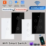 Tuya WiFi Smart Home Light Switch RF433 Neutral Wire/No (New)