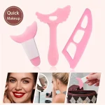 3Pcs Silicone Eye Makeup Stencils Wing Tips Marscara Drawing (New)