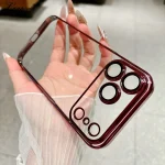 Glitter Plating Hard PC Transparent Case  iPhone 18 17Pro MaxPlus Camera Protector Bling Ultra Slim Cover  (New)