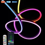 Waterproof 12V RGB IC Led Neon Strip 84LEDs/m WiFiBluetoothRemote (New)