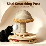 Cat Scratching Post Toy Rotating Scratcher SelfGrooming Turntable Durable (New)