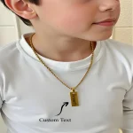 Gold  Plated Custom Boy Name Necklace with Engraved (New)