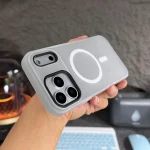 Luxury 2 in 1 Candy Wireless Charge Matte Phone Case  iPhone 17 18 Pro Max Plus Magnetic Bumper Cover  (New)