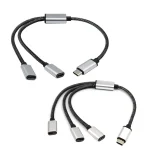 Portable USB C Male To Double USB C Female (New)
