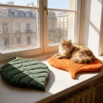 Stylish Leaf Pet Cushion Reversible Soft Washable Non Slip (New)