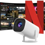 Mini Projector Support 4k and Native 1080P with Android (New)