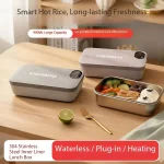 Portable Rechargeable Electric Lunch Box No‑water‑supply Required Timed Heat (New)
