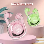 T8 TWS Wireless Bluetooth Headset Transparent ENC Headphones LED (New)