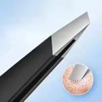 Black Stainless Steel Eyebrow Tweezers Slant&Flat Point Beauty Tools (New)
