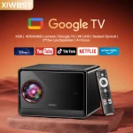 XIWBSY 64GB Google TV Projector 4000ANSI Offline Cinema Beamer (New)