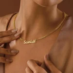 Necklace Personalized Name Bold Personalized Name Necklace Curb Chain (New)