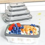 Lunch Box Silicone Collapsible Food Storage Containers 800ML Big (New)