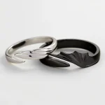 2Pcs Anime Angel Demon Couple Rings for Women Men (New)