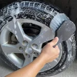 Car Wheel Cleaning Brush Detail Brush Short Handle Tire (New)