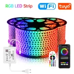 Remote/Bluetooth/TUYA WiFi 220V RGB Led Strip Light 1M50M SMD5050 (New)