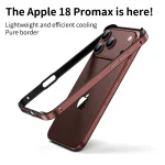 Hybrid Silicone Frame Aluminum Metal Case  iPhone Air 18 17 PlusPro Max Better Heat Alloy Bumper Accessories  (New)