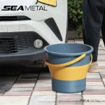 SEAMETAL 5/10L Portable Folding Bucket Multifunctional Thickened Silicone Fishing (New)