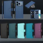 Zipper PU Luxury Leather Phone Case on  Apple iPhone 18 Pro 18 Pro Max 17 Pro Max 17E Flip with Card Slots Wallet Cover Funda  (New)