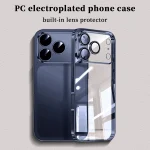 Luxury Plating Transparent Phone Case  iPhone 17 18 Pro Max 17Pro Lens Protection Shockproof Clear Bumper Back Cover  (New)