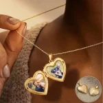 Custom 46024 Heart Photo Locket Necklace Personalized Keepsake Gift (New)