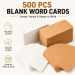 Blank Kraft Paper Message Cards Rounded Corner Cards for (New)