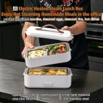 Portable Electric Heating Lunch Box | 304 Stainless Steel (New)