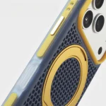 Magnetic Hit Color Honeycomb Grid Mesh  Magsafe Case  iPhone17 18 Pro Max Bracket Armor Shockproof  (New)