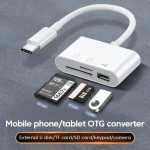 Type C 3 in 1 Hubs Multi Port TF (New)