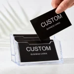 200/500/1000pcs Customizable Cards Personalized Business Cards with Acrylic Storage (New)