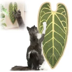 Natural Sisal Cat Scratcher Mat Leaf Shape Cat Scratching (New)