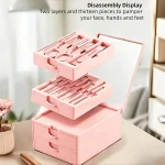 13pcs Pink Nail Care & Beauty Set with Mirror (New)