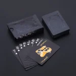 Card Playing Poker Color Black Gold Playing Card Game (New)