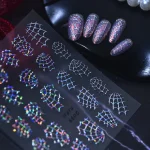 Halloween Dark Night Spider Web Nail Art Stickers Dark (New)