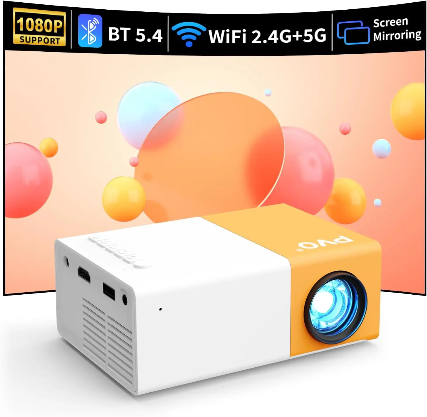 S8964d590dd57453d8411746bf6e52e24o.webp Mini Projector WiFi Portable Movie Projector Phone | Phone (New) - Image 1