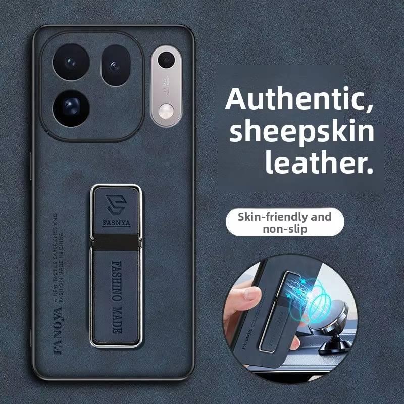OPPO Find X10 Pro Max Magnetic Holder Case Lambskin PC Cover