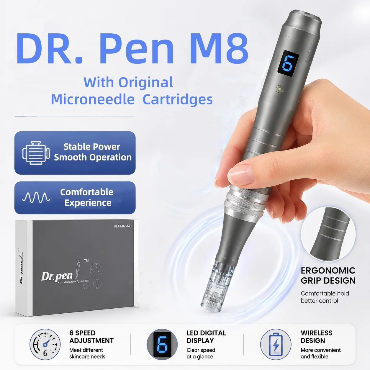 S9217fb4594cc484084df37d2ad2580bcB.webp Dr Pen Cartridges Excellent Value Dr Pen M8 with (New) - Image 1