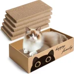Durable Cardboard Cat Scratching Pad with Cat Bed Combo (New)