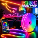 5V RGBIC Neon LED Strip with USB PlugBluetooth APP (New)