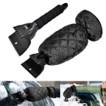 Car Windshield Ice Scraper Mitt Waterproof Snow Shovel Brush (New)