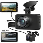 25K HD Front and Rear Cameras Dash Cam 3” (New)