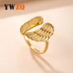 Angel Wing Ring Angel Wing Open Ring Stainless Steel (New)