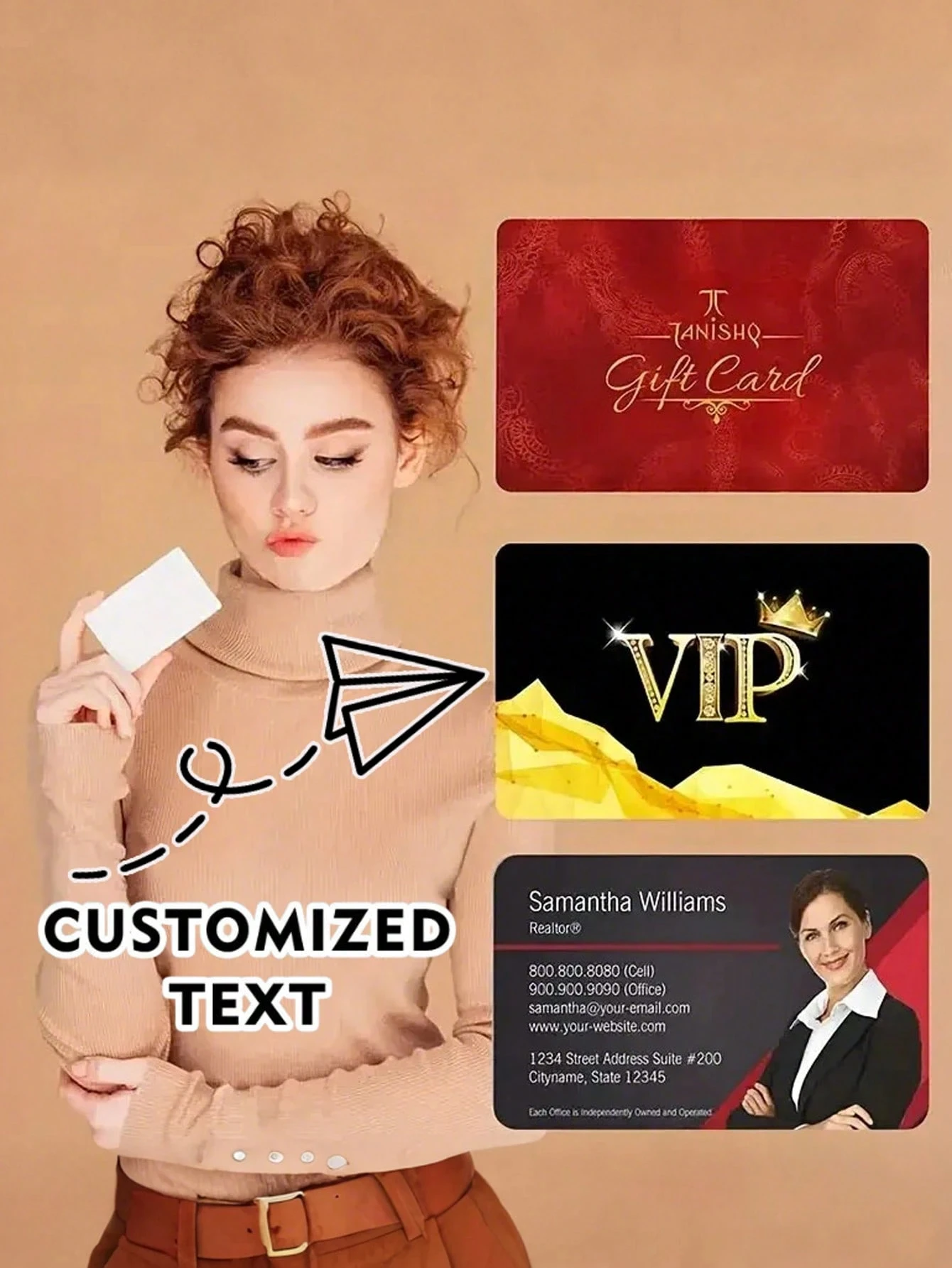 S986e691e019148cda7035c131313f497p.webp Customizable PET Plastic Card Personalized Logo Text Waterproof Office (New) - Image 1