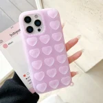 Three-dimensional Glitter Love Suction Cup Mobile Phone Case  Apple IPhone 17 18 Pro 1718 Pro Max Silicone Case  (New)