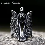 2022 NEW Men's 316L Stainless Steel Rings Angel Wing (New)
