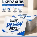Custom PVC Business Cards Personalized Logo Photo Text QR (New)