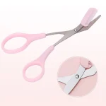 Pink Eyebrow Razor Scissor Stainless Steel Safe Antiscratch Trimmer (New)